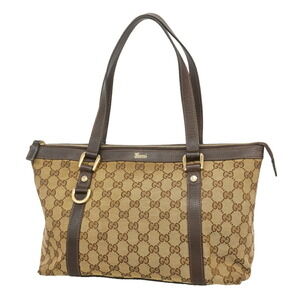 Gucci GG Canvas Abbey Handbag 141470 Brown Champagne Women's P3508451